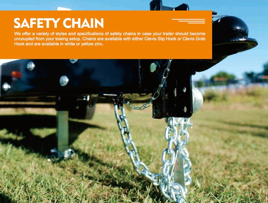 1BJY-SC-01-100 Trailer Parts and Accessories Capacity 2000lbs Trailer Safety Chain with 3/8 Inch Snap Hook