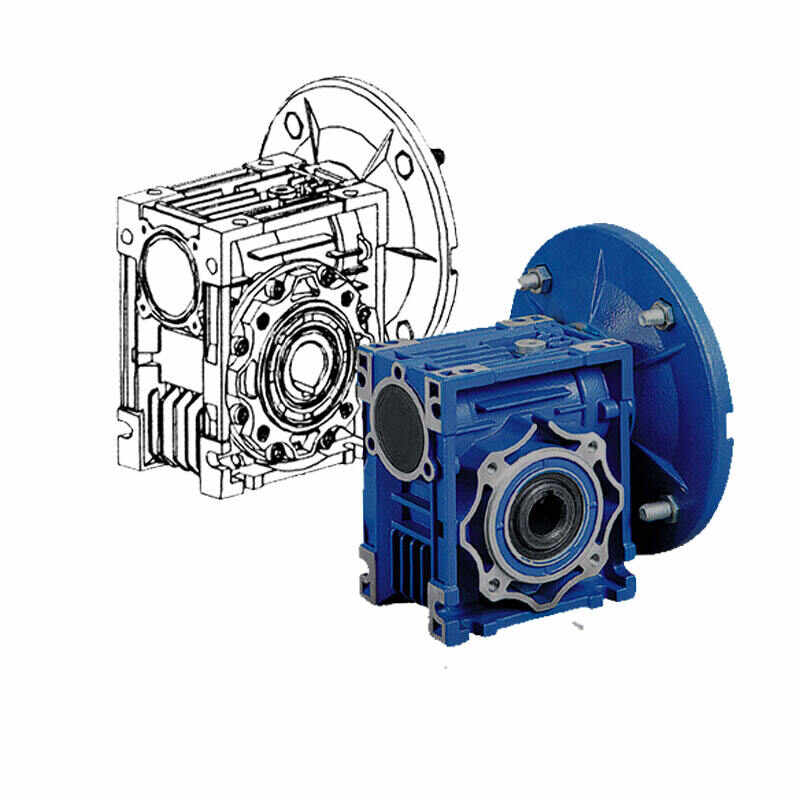 High Quality  Input Shaft Aluminum DC Motor Drive Reduction Worm Gearbox with Output Shaft Flange