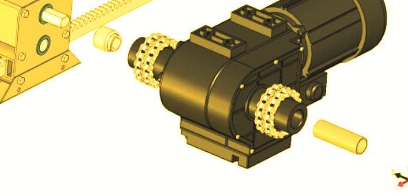 Chain Coupling For Greenhouse Window Ventilation Motor Reduction